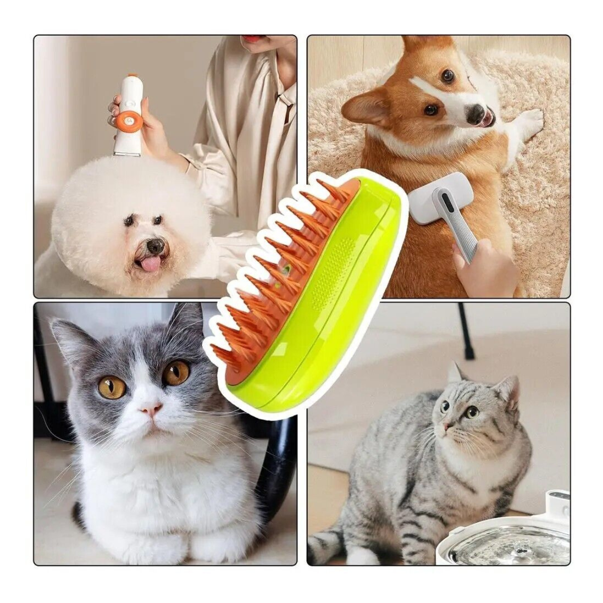 Cepillo vapor para  mascota