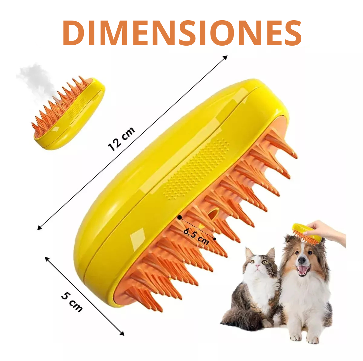 Cepillo vapor para  mascota